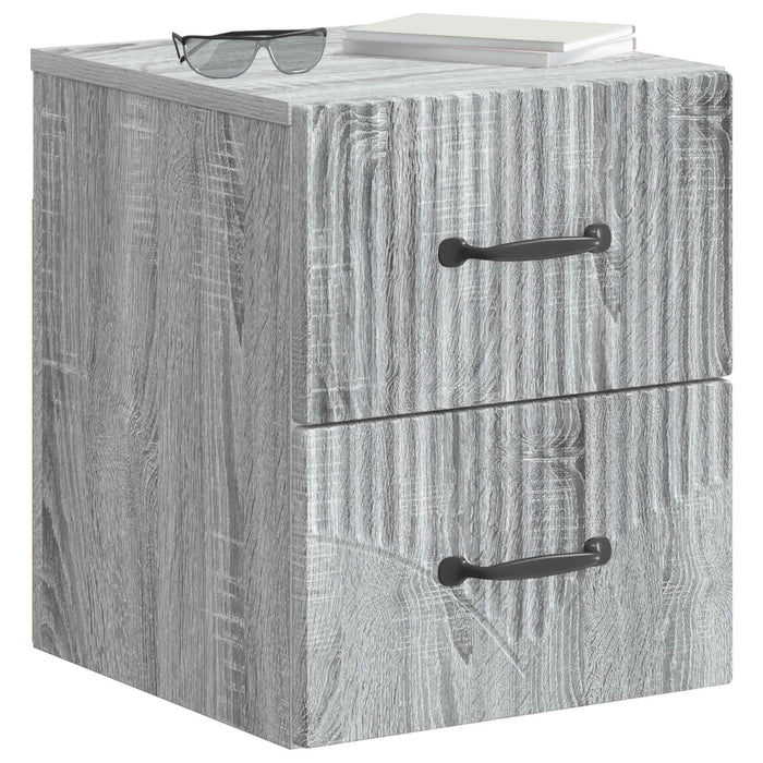 Dulap de noapte suspendat Sonoma gri 34,5 x 33 x 40 cm - WALTI WALTI
