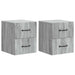 Dulap de noapte suspendat 2 pcs Sonoma gri 34,5 x 33 x 40 cm - WALTI WALTI