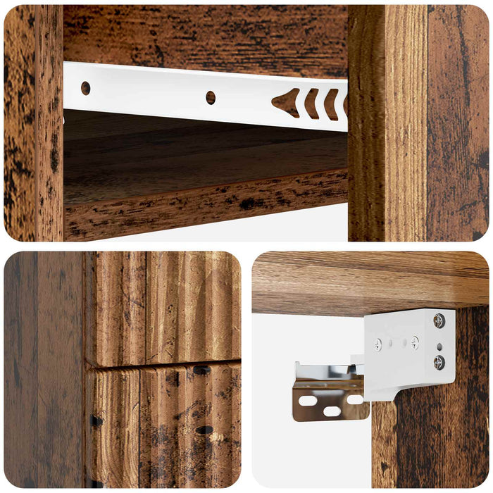 Dulap de noapte suspendat Lemn vechi 34,5 x 33 x 40 cm - WALTI WALTI