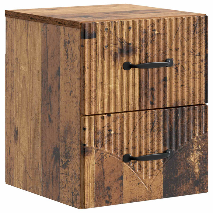 Dulap de noapte suspendat Lemn vechi 34,5 x 33 x 40 cm - WALTI WALTI
