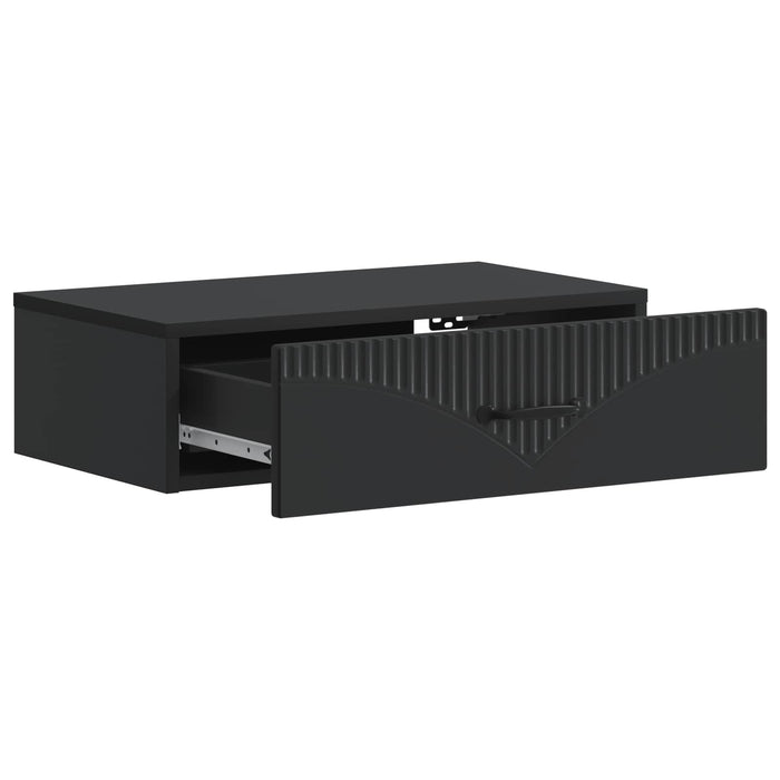 Masă laterală montată pe perete Negru 59 x 34,5 x 17 cm - WALTI WALTI