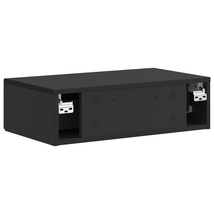 Masă laterală montată pe perete Negru 59 x 34,5 x 17 cm - WALTI WALTI