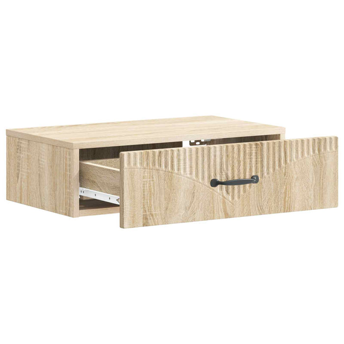 Masă laterală montată pe perete Stejar Sonoma 59 x 34,5 x 17 cm - WALTI WALTI