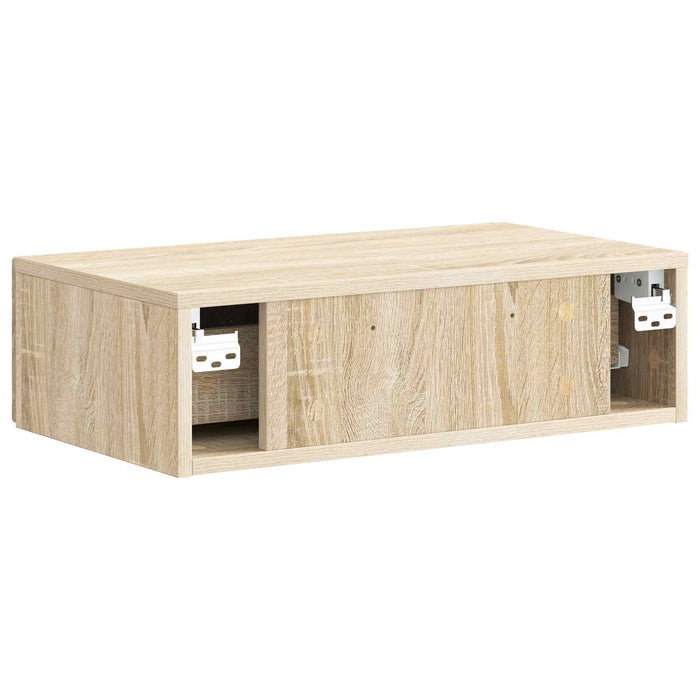 Masă laterală montată pe perete Stejar Sonoma 59 x 34,5 x 17 cm - WALTI WALTI