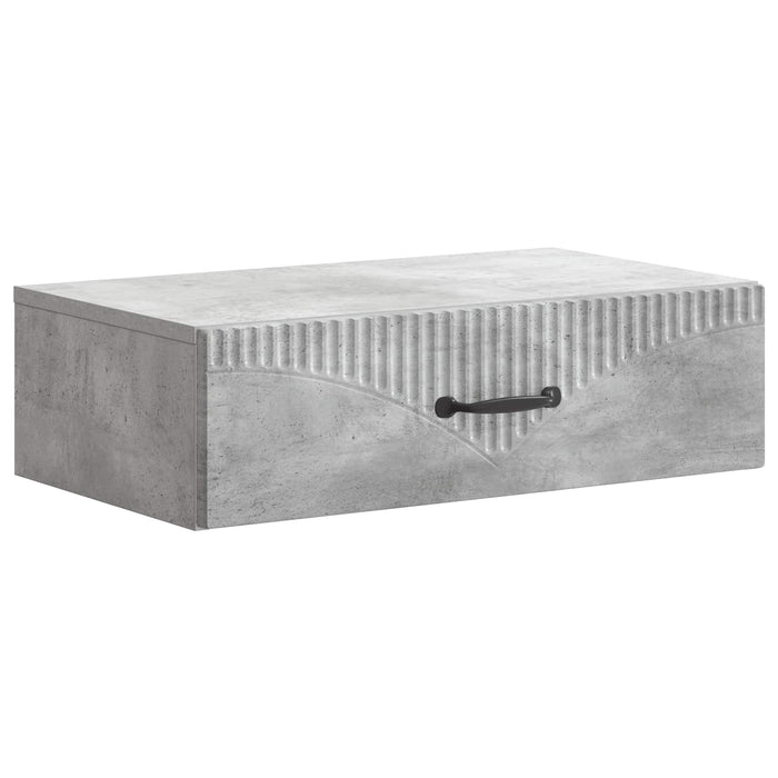 Masă laterală montată pe perete Gri Beton 59 x 34,5 x 17 cm - WALTI WALTI