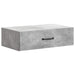 Masă laterală montată pe perete Gri Beton 59 x 34,5 x 17 cm - WALTI WALTI