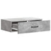 Masă laterală montată pe perete Gri Beton 59 x 34,5 x 17 cm - WALTI WALTI