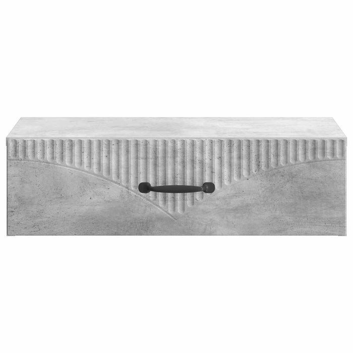 Masă laterală montată pe perete Gri Beton 59 x 34,5 x 17 cm - WALTI WALTI