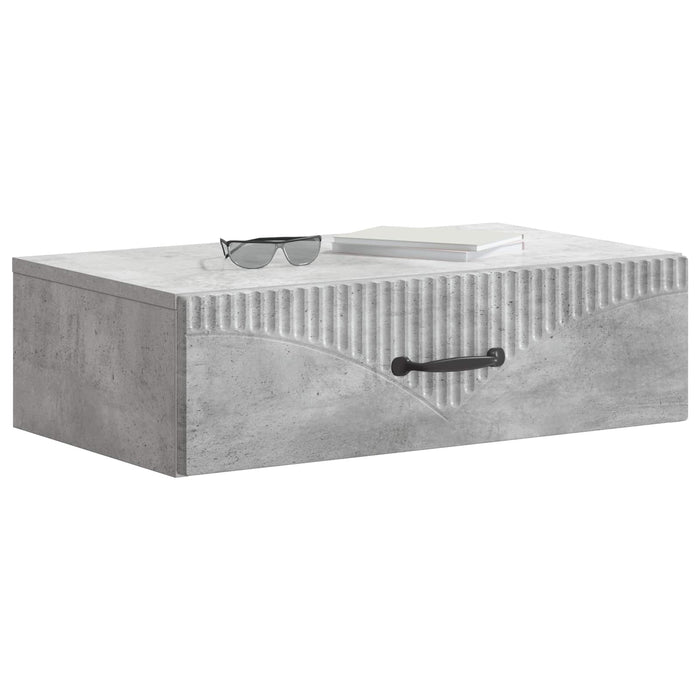 Masă laterală montată pe perete Gri Beton 59 x 34,5 x 17 cm - WALTI WALTI