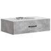 Masă laterală montată pe perete Gri Beton 59 x 34,5 x 17 cm - WALTI WALTI