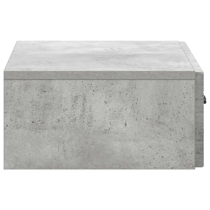 Masă laterală montată pe perete Gri Beton 59 x 34,5 x 17 cm - WALTI WALTI