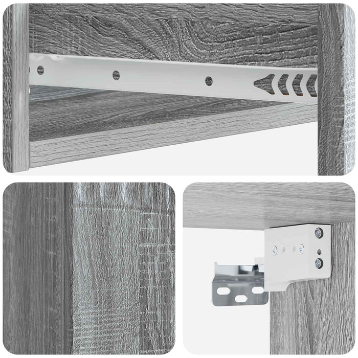 Masă laterală montată pe perete Sonoma gri 59 x 34,5 x 17 cm - WALTI WALTI