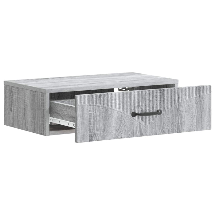 Masă laterală montată pe perete Sonoma gri 59 x 34,5 x 17 cm - WALTI WALTI
