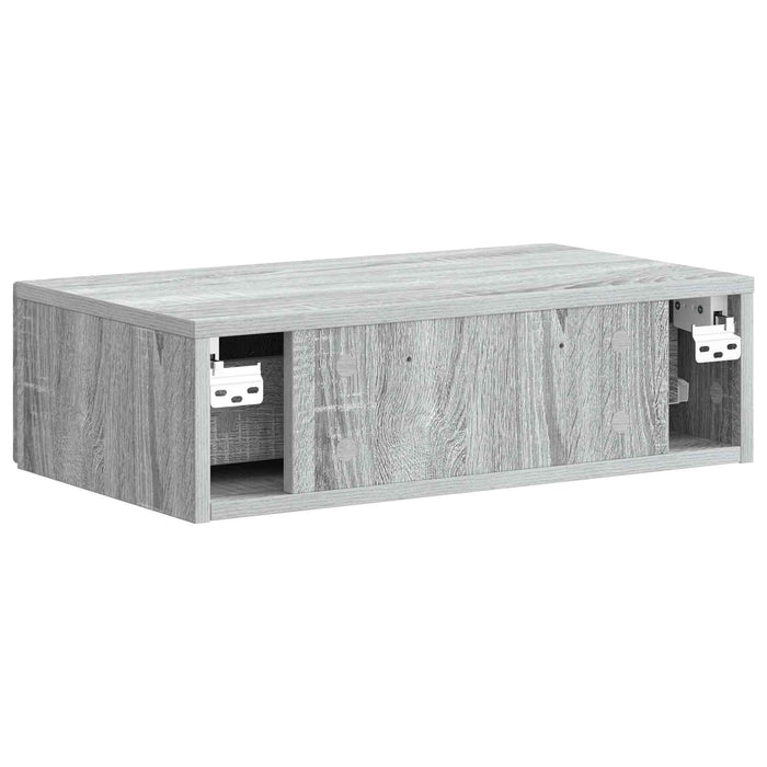 Masă laterală montată pe perete Sonoma gri 59 x 34,5 x 17 cm - WALTI WALTI