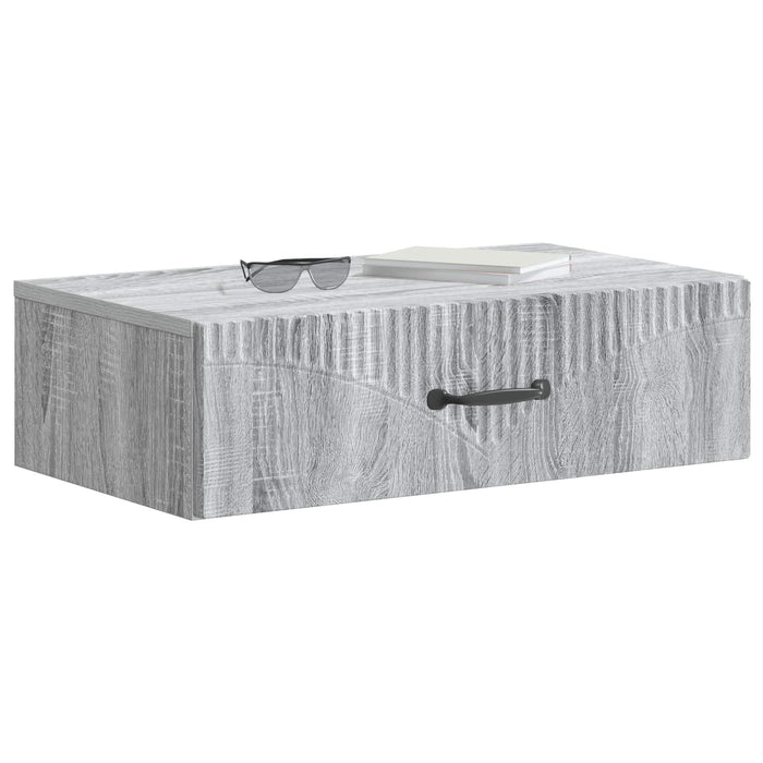 Masă laterală montată pe perete Sonoma gri 59 x 34,5 x 17 cm - WALTI WALTI