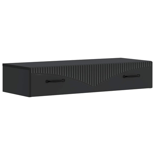 Masă laterală montată pe perete Negru 87,5 x 34,5 x 17 cm - WALTI WALTI