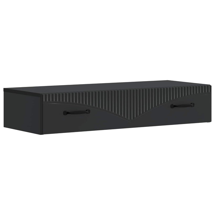 Masă laterală montată pe perete Negru 87,5 x 34,5 x 17 cm - WALTI WALTI