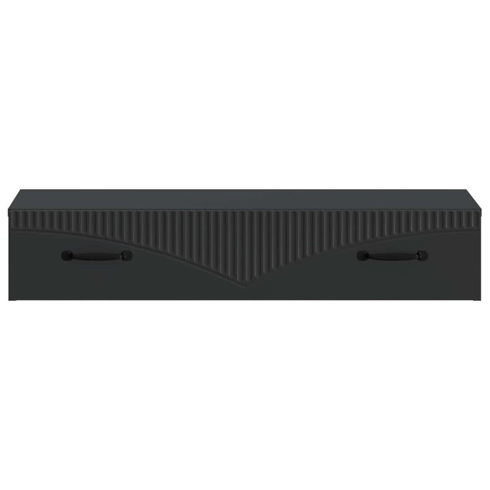 Masă laterală montată pe perete Negru 87,5 x 34,5 x 17 cm - WALTI WALTI