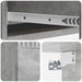 Masă laterală montată pe perete Gri Beton 87,5 x 34,5 x 17 cm - WALTI WALTI