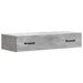Masă laterală montată pe perete Gri Beton 87,5 x 34,5 x 17 cm - WALTI WALTI