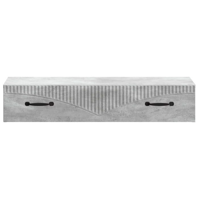 Masă laterală montată pe perete Gri Beton 87,5 x 34,5 x 17 cm - WALTI WALTI