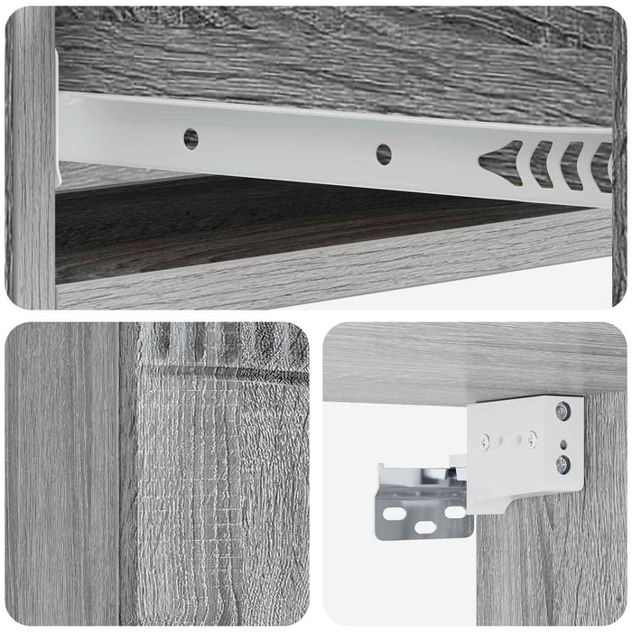 Masă laterală montată pe perete Sonoma gri 87,5 x 34,5 x 17 cm - WALTI WALTI