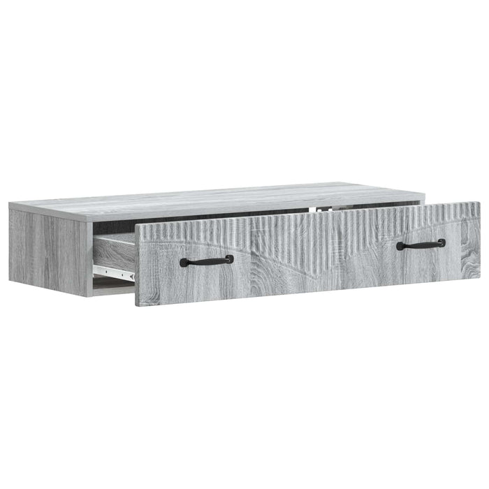 Masă laterală montată pe perete Sonoma gri 87,5 x 34,5 x 17 cm - WALTI WALTI