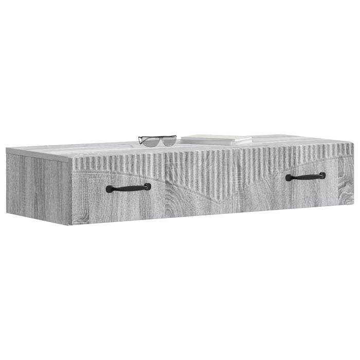 Masă laterală montată pe perete Sonoma gri 87,5 x 34,5 x 17 cm - WALTI WALTI