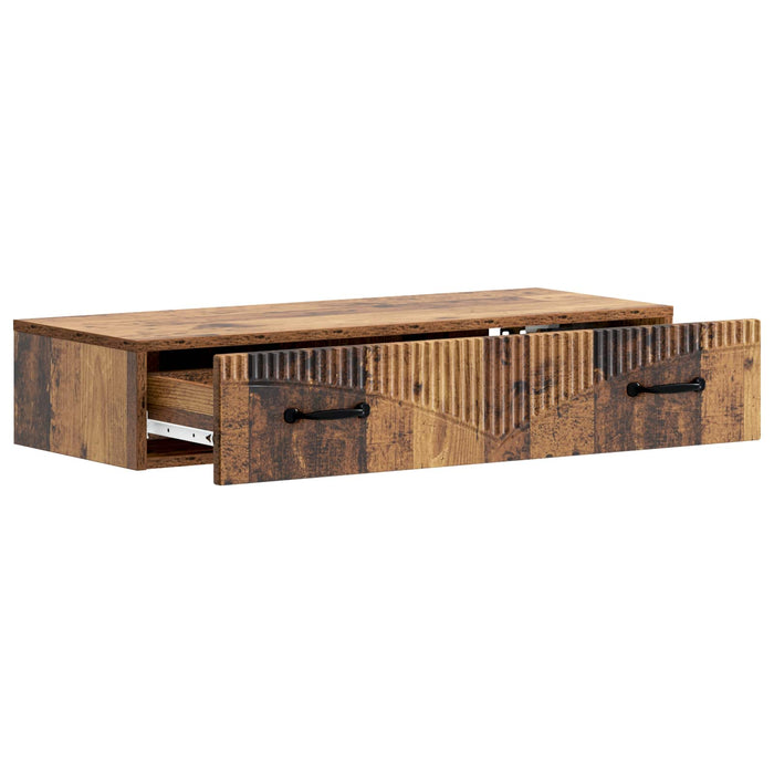 Masă laterală montată pe perete Lemn vechi 87,5 x 34,5 x 17 cm - WALTI WALTI