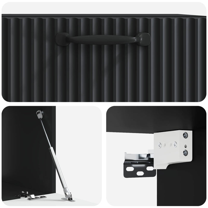 Oglindă TV montată pe perete Pe perete Negru 59,5 x 41 x 30 cm - WALTI WALTI