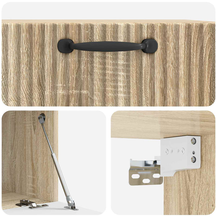 Oglindă TV montată pe perete Stejar Sonoma 59,5 x 41 x 30 cm - WALTI WALTI