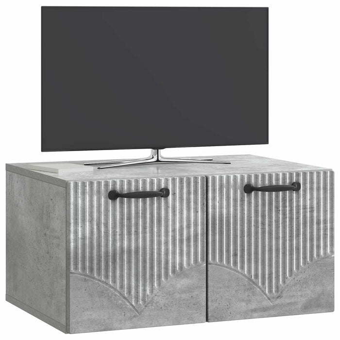 Oglindă TV montată pe perete Gri Beton 59,5 x 41 x 30 cm - WALTI WALTI