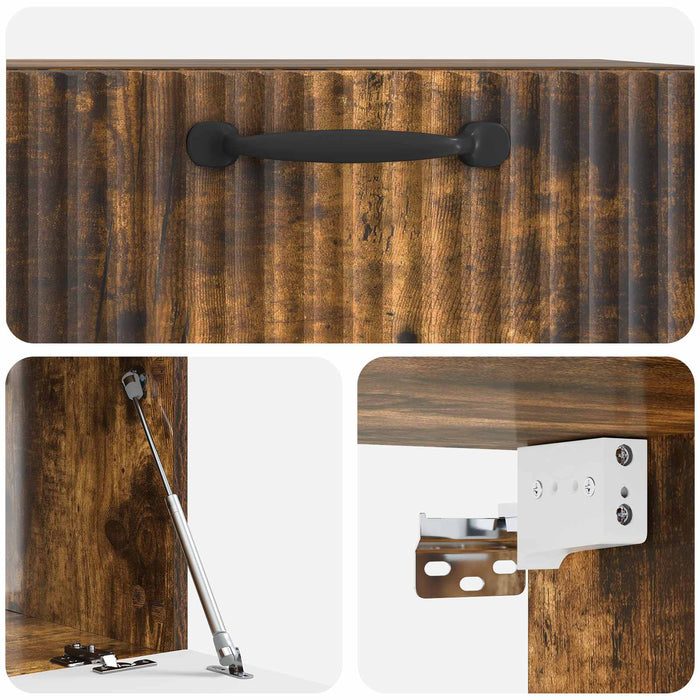 Oglindă TV montată pe perete Stejar fumuriu 59,5 x 41 x 30 cm - WALTI WALTI