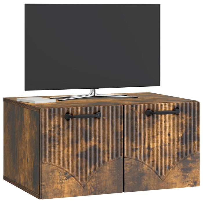 Oglindă TV montată pe perete Stejar fumuriu 59,5 x 41 x 30 cm - WALTI WALTI