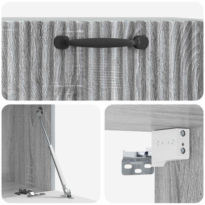 Oglindă TV montată pe perete Sonoma gri 59,5 x 41 x 30 cm - WALTI WALTI