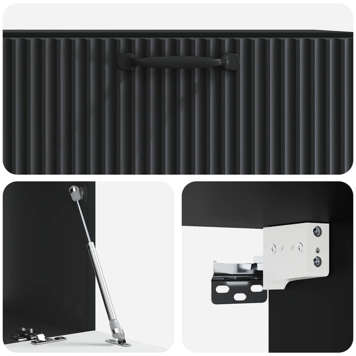Oglindă TV montată pe perete Pe perete Negru 78,5 x 41 x 30 cm - WALTI WALTI