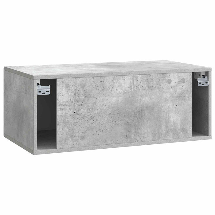 Oglindă TV montată pe perete Gri Beton 78,5 x 41 x 30 cm - WALTI WALTI