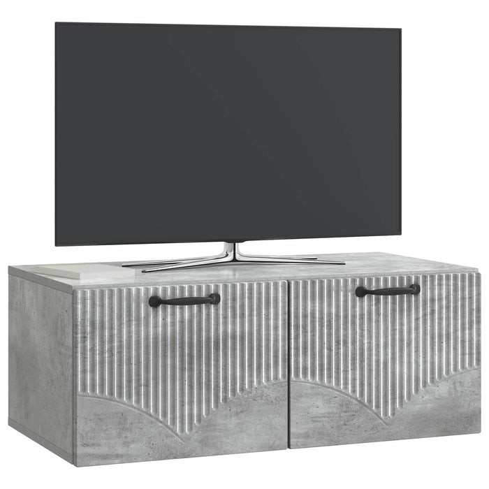 Oglindă TV montată pe perete Gri Beton 78,5 x 41 x 30 cm - WALTI WALTI