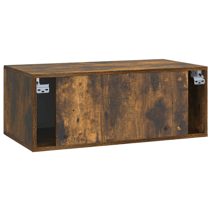 Oglindă TV montată pe perete Stejar fumuriu 78,5 x 41 x 30 cm - WALTI WALTI
