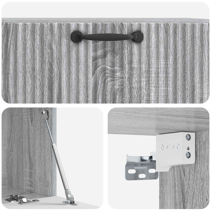 Oglindă TV montată pe perete Sonoma gri 78,5 x 41 x 30 cm - WALTI WALTI