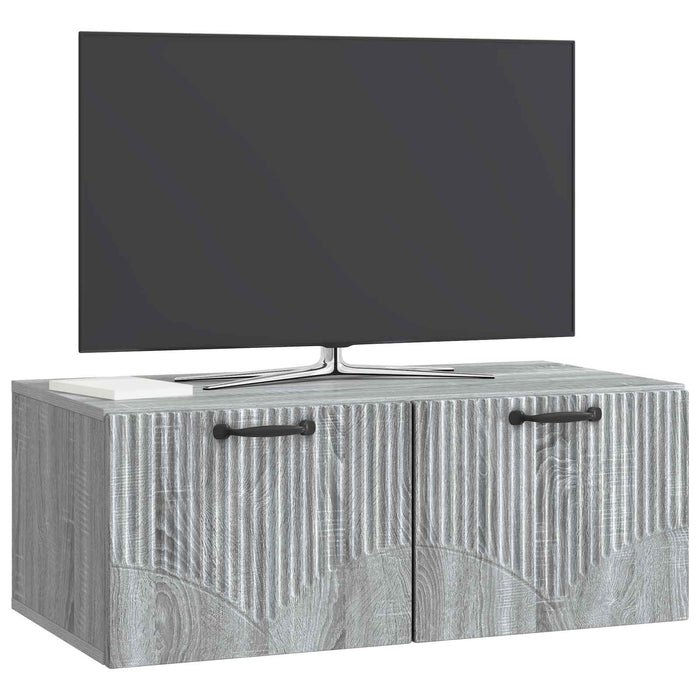 Oglindă TV montată pe perete Sonoma gri 78,5 x 41 x 30 cm - WALTI WALTI