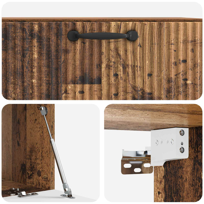 Oglindă TV montată pe perete Lemn vechi 78,5 x 41 x 30 cm - WALTI WALTI