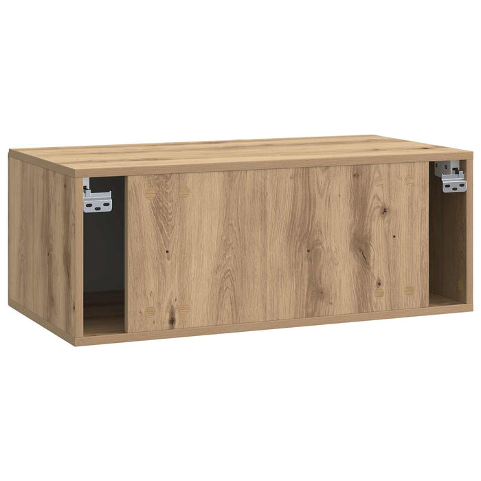 Oglindă TV montată pe perete Stejar Artizanal 78,5 x 41 x 30 cm - WALTI WALTI