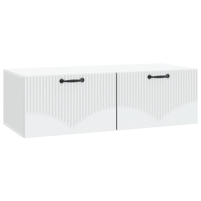Oglindă TV montată pe perete Alb 98 x 41 x 30 cm Lemn prelucrat - WALTI WALTI