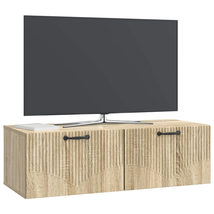 Oglindă TV montată pe perete Stejar Sonoma 98 x 41 x 30 cm - WALTI WALTI
