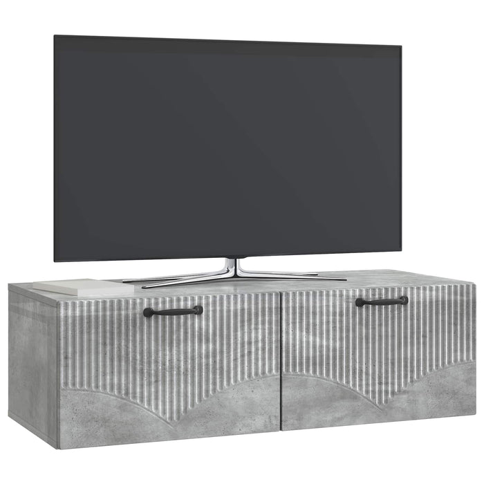 Oglindă TV montată pe perete Gri Beton 98 x 41 x 30 cm - WALTI WALTI
