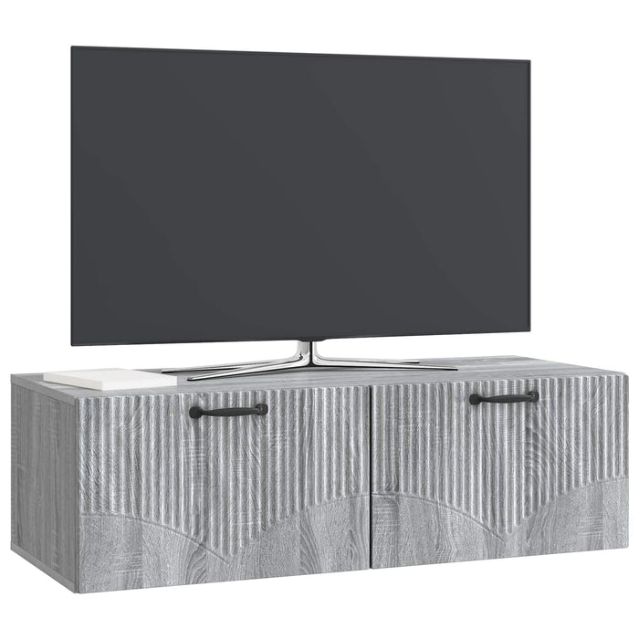 Oglindă TV montată pe perete Sonoma gri 98 x 41 x 30 cm - WALTI WALTI