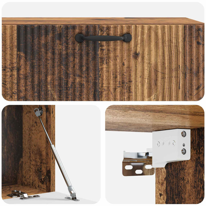 Oglindă TV montată pe perete Lemn vechi 98 x 41 x 30 cm - WALTI WALTI