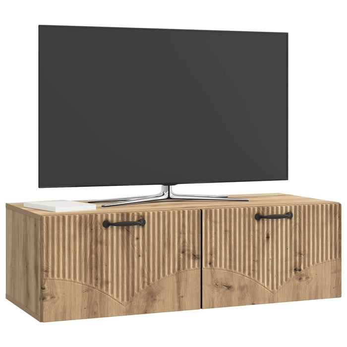 Oglindă TV montată pe perete Stejar Artizanal 98 x 41 x 30 cm - WALTI WALTI