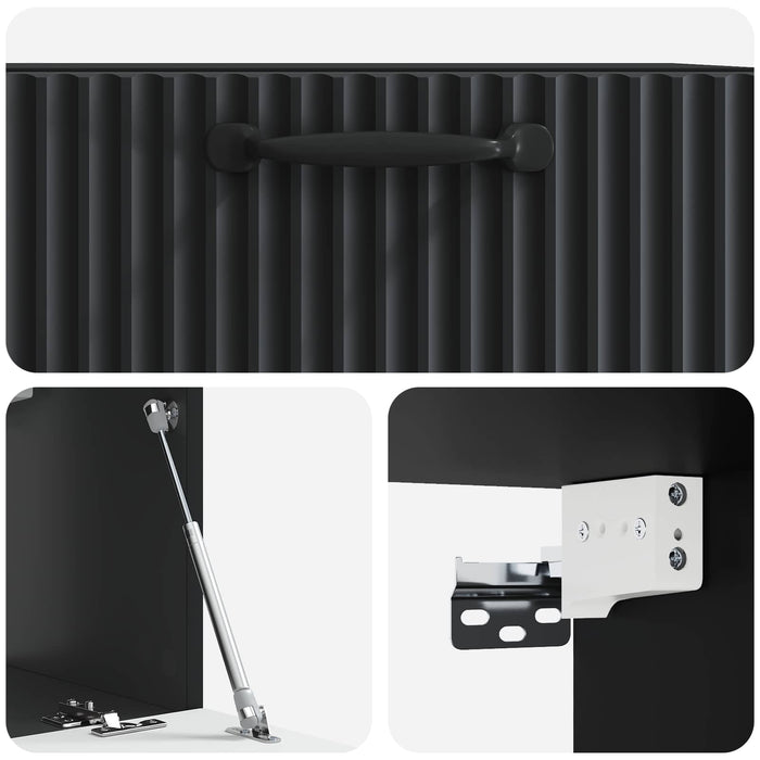 Oglindă TV montată pe perete Pe perete Negru 59,5 x 31 x 30 cm - WALTI WALTI